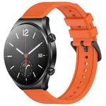 For Xiaomi MI Watch S1 22mm Textured Silicone Solid Color Watch Band(Orange)