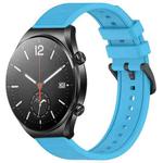 For Xiaomi MI Watch S1 22mm Textured Silicone Solid Color Watch Band(Sky Blue)