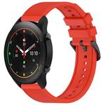 For Xiaomi MI Watch S1 Pro 22mm Textured Silicone Solid Color Watch Band(Red)