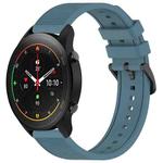 For Xiaomi MI Watch S1 Pro 22mm Textured Silicone Solid Color Watch Band(Rock Cyan)