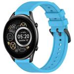 For Xiaomi Haylou RT2 LS10 22mm Textured Silicone Solid Color Watch Band(Sky Blue)