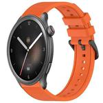 For Amazfit Balance 22mm Textured Silicone Solid Color Watch Band(Orange)