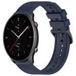 For Amazfit GTR 2e 22mm Textured Silicone Solid Color Watch Band(Midnight Blue)