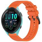 For Garmin Forerunner 265 22mm Textured Silicone Solid Color Watch Band(Orange)