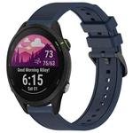 For Garmin Forerunner 255 Music 22mm Textured Silicone Solid Color Watch Band(Midnight Blue)