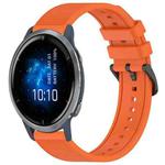 For Garmin Venu 2 22mm Textured Silicone Solid Color Watch Band(Orange)
