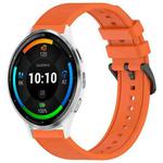 For Garmin Venu 3 22mm Textured Silicone Solid Color Watch Band(Orange)