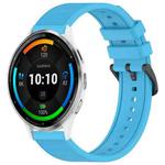For Garmin Venu 3 22mm Textured Silicone Solid Color Watch Band(Sky Blue)