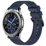 For Samsung Gear S3 Classic 22mm Textured Silicone Solid Color Watch Band(Midnight Blue)