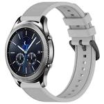 For Samsung Gear S3 Classic 22mm Textured Silicone Solid Color Watch Band(Grey)