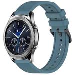 For Samsung Gear S3 Classic 22mm Textured Silicone Solid Color Watch Band(Rock Cyan)
