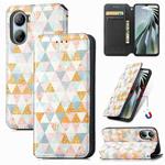 For ZTE Libero 5G IV CaseNeo Colorful Magnetic Leather Phone Case(Rhombus)