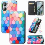 For ZTE Libero 5G IV CaseNeo Colorful Magnetic Leather Phone Case(Colorful Cube)