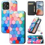 For ZTE Blade A73 5G CaseNeo Colorful Magnetic Leather Phone Case(Colorful Cube)