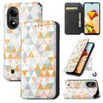 For ZTE Blade A33S CaseNeo Colorful Magnetic Leather Phone Case(Rhombus)