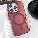 For iPhone 13 Pro Max MagSafe Lens Holder PC Hybrid TPU Phone Case(Red)