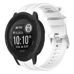 For Garmin  Instinct 2 Solar Solid Color Sports Silicone Watch Band(White)