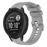 For Garmin  Instinct 2 Solar Solid Color Sports Silicone Watch Band(Grey)