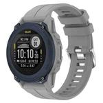 For Garmin Descent G1 Solar Letel Solid Color Sports Silicone Watch Band(Grey)