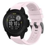 For Garmin Descent G1 / G1 Solar Solid Color Black Buckle Silicone Quick Release Watch Band(Pink)