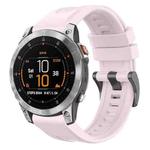 For Garmin Epix Gen2 / Epix Pro Gen2 47mm Solid Color Black Buckle Silicone Quick Release Watch Band(Pink)