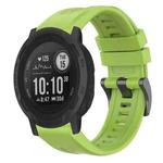 For Garmin Instinct 2 / Instinct Solid Color Black Buckle Silicone Quick Release Watch Band(Lime green)