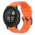 For Garmin Instinct 2 / Instinct Solid Color Black Buckle Silicone Quick Release Watch Band(Orange)