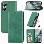 For ZTE Libero 5G IV Retro Skin Feel Magnetic Leather Phone Case(Green)