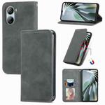 For ZTE Libero 5G IV Retro Skin Feel Magnetic Leather Phone Case(Grey)