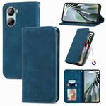 For ZTE Libero 5G IV Retro Skin Feel Magnetic Leather Phone Case(Blue)