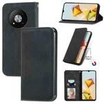 For ZTE Blade A73 5G Retro Skin Feel Magnetic Leather Phone Case(Black)