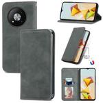 For ZTE Blade A73 5G Retro Skin Feel Magnetic Leather Phone Case(Grey)