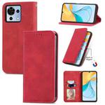 For ZTE Blade V50 Vita Retro Skin Feel Magnetic Leather Phone Case(Red)