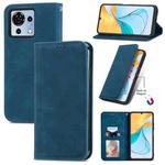 For ZTE Blade V50 Vita Retro Skin Feel Magnetic Leather Phone Case(Blue)