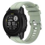 For  Garmin Descent G1 Solar Letel 22mm Solid Color Silicone Watch Band(Light Green)