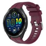 For Garmin Forerunner 965 22mm Solid Color Silicone Watch Band(Wine)