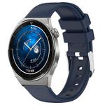For Huawei Watch GT3 42mm 20mm Smooth Solid Color Silicone Watch Band(Midnight Blue)