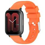 For Amazfit Active 20mm Smooth Solid Color Silicone Watch Band(Orange)