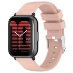 For Amazfit Active 20mm Smooth Solid Color Silicone Watch Band(Pink)