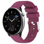 For Amazfit GTR Mini 20mm Smooth Solid Color Silicone Watch Band(Burgundy)