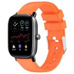 For Amazfit GTS 2 Mini 20mm Smooth Solid Color Silicone Watch Band(Orange)