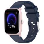 For Amazfit Pop Pro 20mm Smooth Solid Color Silicone Watch Band(Midnight Blue)