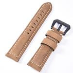 Frosted leather large black buckle For  Huawei Watch GT / Watch 2 Pro Watch Band(Light brown)