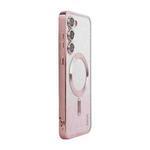 For Samsung Galaxy S23 5G ENKAY Hat-Prince Magnetic Glitter Plated TPU Phone Case with Lens Film(Pink)