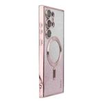 For Samsung Galaxy S25 Ultra 5G ENKAY Hat-Prince Magnetic Glitter Plated TPU Phone Case with Lens Film(Pink)