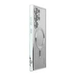 For Samsung Galaxy S25 Ultra 5G ENKAY Hat-Prince Magnetic Glitter Plated TPU Phone Case with Lens Film(Silver)