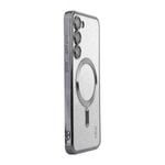 For Samsung Galaxy S25+ 5G ENKAY Hat-Prince Magnetic Glitter Plated TPU Phone Case with Lens Film(Black)