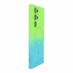 For Samsung Galaxy S25 Ultra 5G ENKAY Hat-Prince MagSafe Rainbow Gradient Silicone Phone Case with Lens Film(Green Blue)