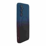 For Samsung Galaxy A25 ENKAY Hat-Prince MagSafe Rainbow Gradient Silicone Phone Case with Lens Film(Dark Blue)