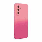 For Samsung Galaxy A56 5G ENKAY Hat-Prince MagSafe Rainbow Gradient Silicone Phone Case with Lens Film(Pink Rose)